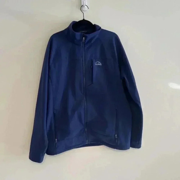 L.L. Bean Other - L.L. Bean Softshell Fleece Lined Windbreaker Large Tall Navy Blue